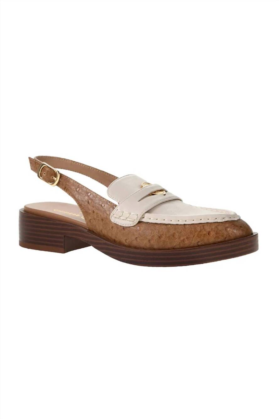 NEW CHINESE LAUNDRY women's painted vintage casual shoe in bone/camel